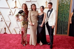 Oscar® nominees Nadine Lüchinger, Maria Brendle and guests arrive on the red carpet of the 94th Oscars® at the Dolby Theatre at Ovation Hollywood in Los Angeles, CA, on Sunday, March 27, 2022.