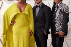 Oscar® nominees Carla Farmer, Mike Marino, Stacey Morris arrive on the red carpet of the 94th Oscars® at the Dolby Theatre at the Ovation Hollywood in Los Angeles, CA, on Sunday, March 27, 2022.