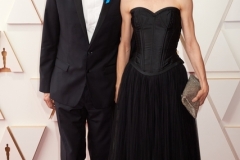 94th Oscars® nominee Alberto Iglesias arrives with guest at the Oscar Nominee Luncheon held at the Fairmont Century Plaza, Monday, March 7, 2022. The 94th Oscars® will air on Sunday, March 27, 2022 live on ABC.