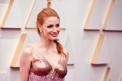 Oscar® nominee Jessica Chastain arrives on the red carpet of the 94th Oscars® at the Dolby Theatre at Ovation Hollywood in Los Angeles, CA, on Sunday, March 27, 2022.